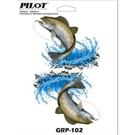 PILOT AUTOMOTIVE 6 x 8 in. Universal Fish Decal GRP-102